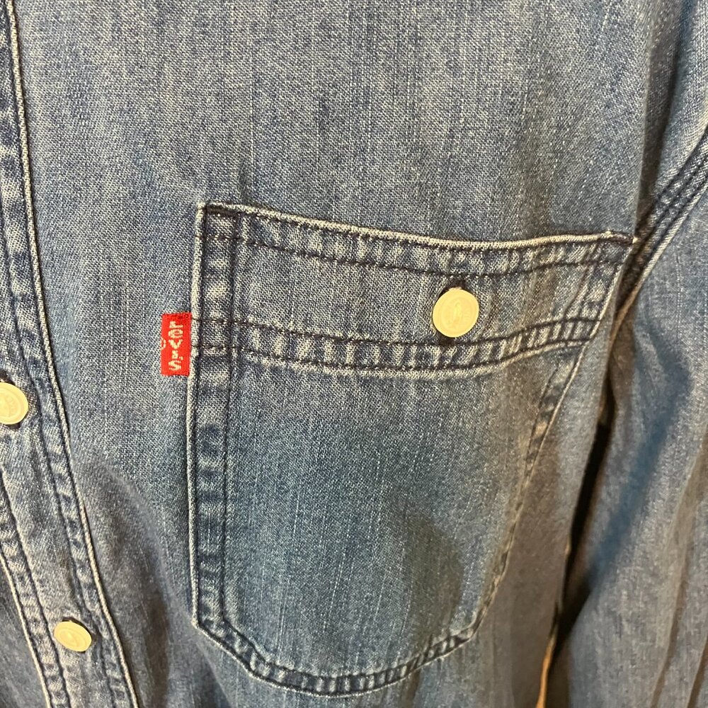 Men's Levi's Denim Shirt Size L - Picture 5 of 5